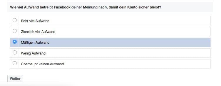 facebook umfrage sicherheit