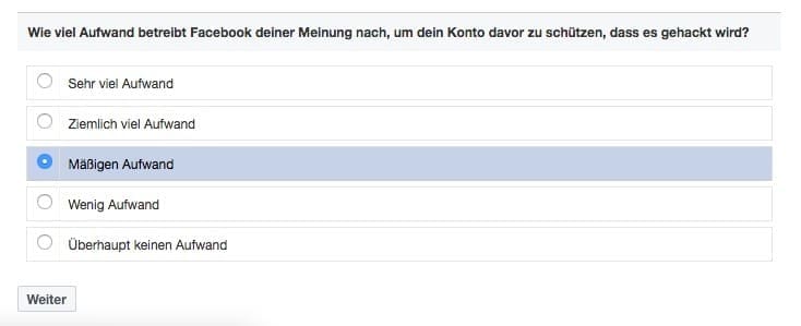 facebook umfrage sicherheit