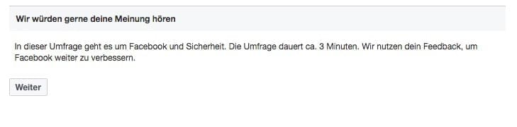 facebook umfrage sicherheit