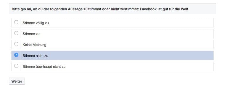 facebook umfrage sicherheit