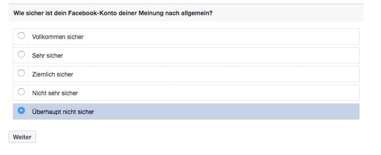 facebook umfrage sicherheit