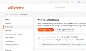 Aliexpress: Geld zurückfordern (Update)